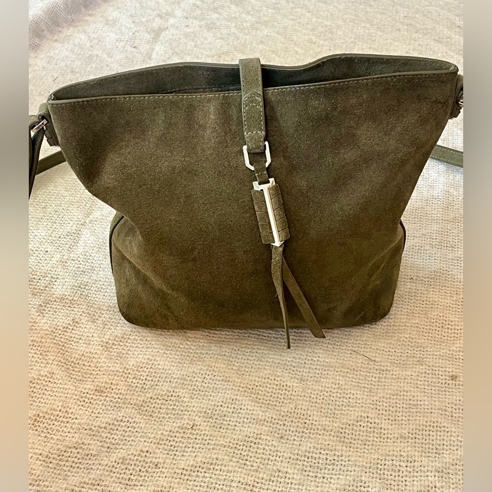 Stella & Dot Covet suede green handbag purse